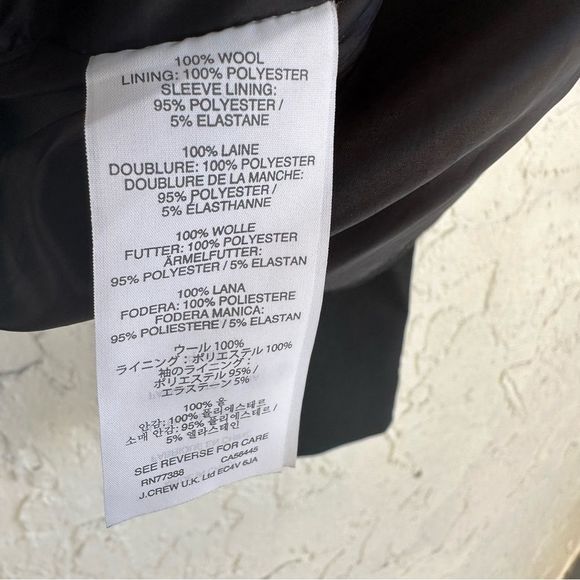 J CREW 1035 Super 120’s Wool Blazer Jacket Womens Size 2 Preppy Academia Office - Picture 7 of 7